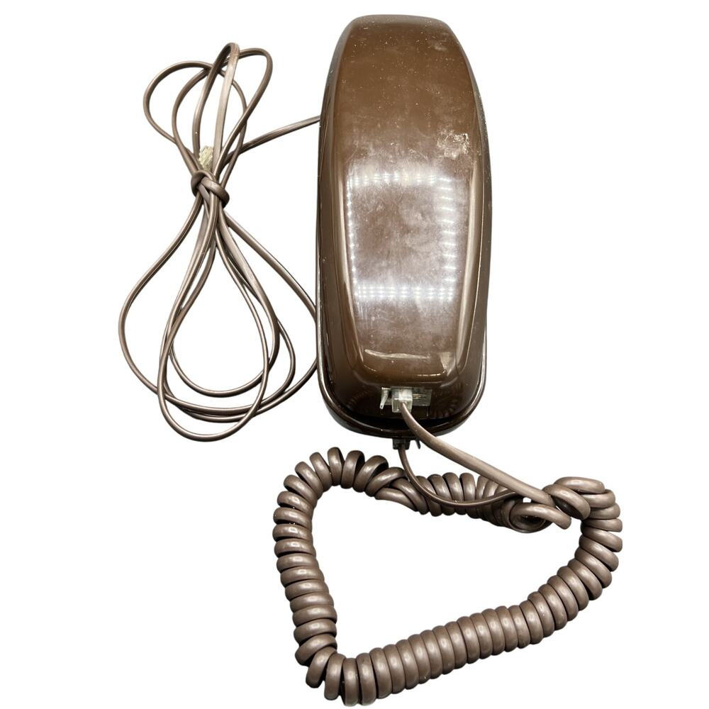 ☎️VTG RadioShack Brown Corded Landline Phone Retro 80s/90s Desk Home Office Core